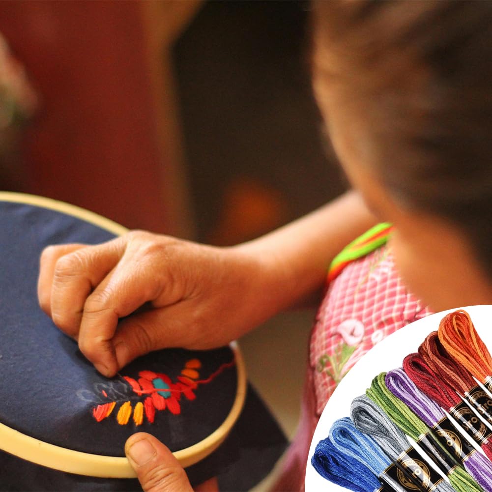 CABODYALS 8 Écheveau 64M Fil à Broder Point De Croix Gris Dégradé