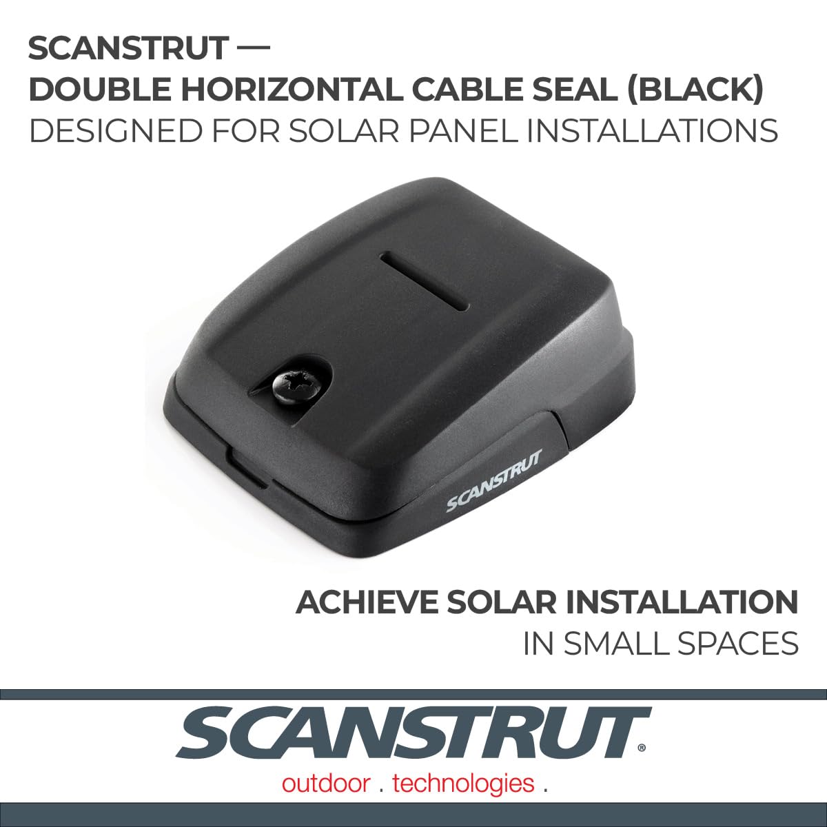 Scanstrut DS-HD10-BLK - Guarnizione per Cavi Orizzontale Doppia, Colore: Nero