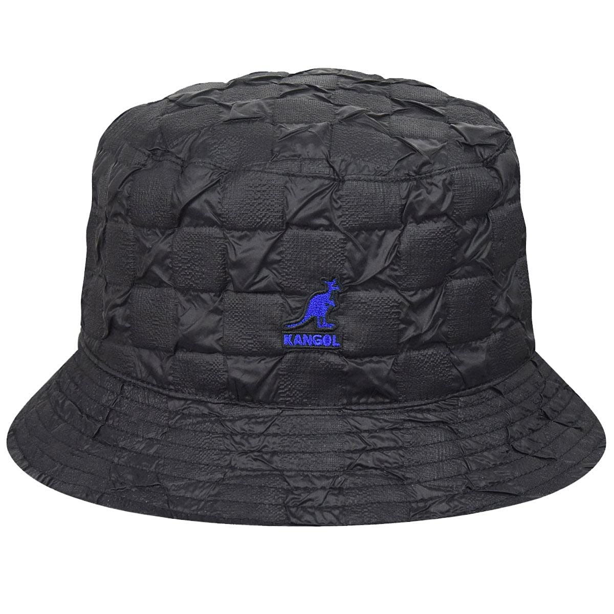 Kangol Pucker Check Bucket Reversible Hat by Women/Men - Fisher´s Cloth with Lining Winter Autumn-Winter - L (58-59 cm) Black