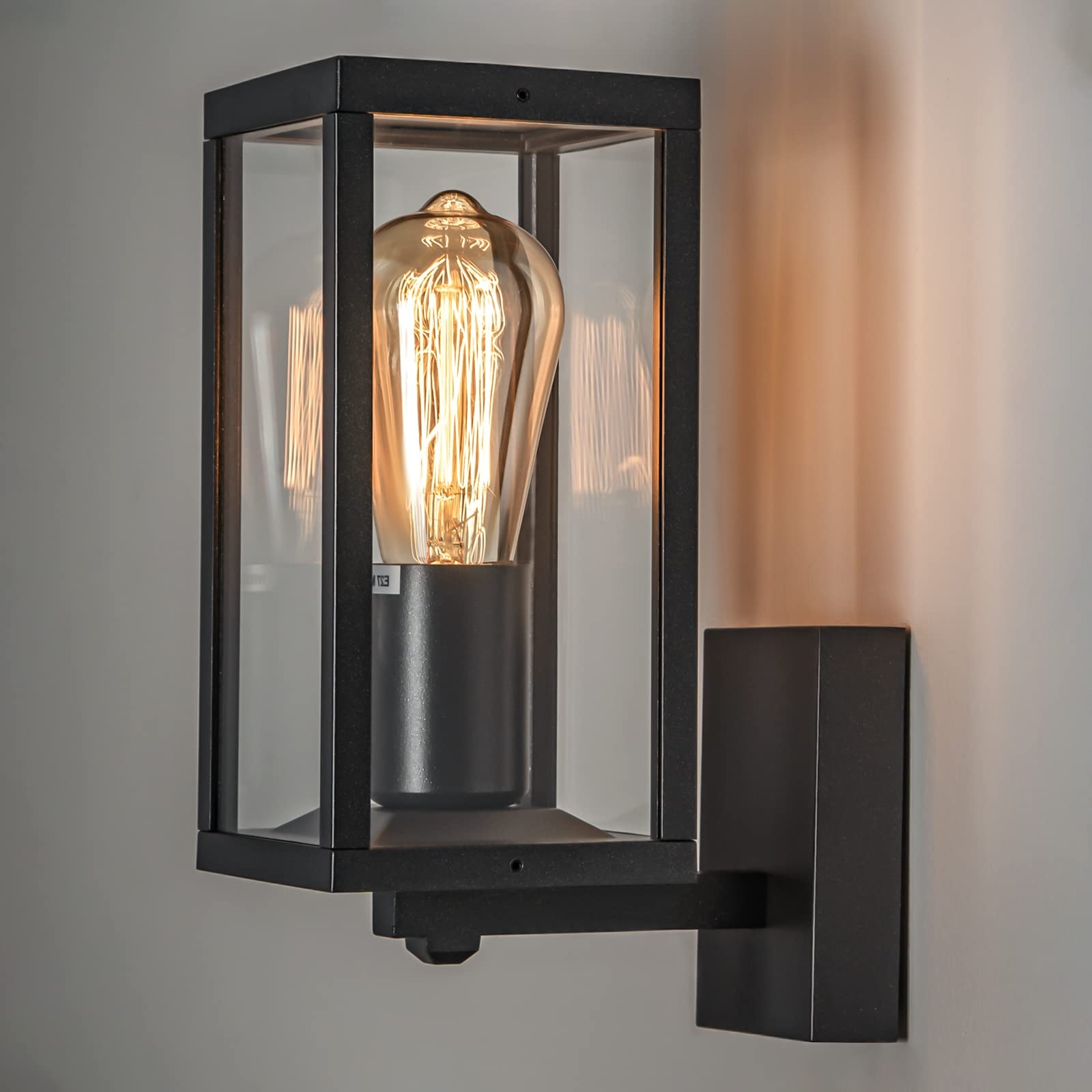 Aluminium buitenwandlamp HEIMDAL, zwart