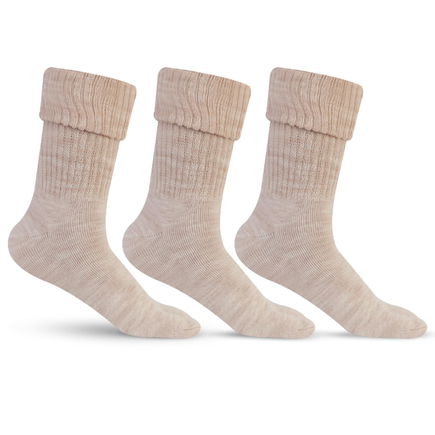 Women Modern Cotton 3.0 Count Socks Beige-image-19
