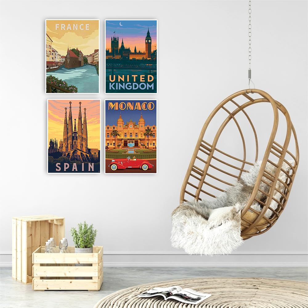 DCIDBEI 50x40CM 5D Diamond Painting Chalet Moulin à Vent, Peinture Diamant Paysage Mer, DIY Point DE Croix Diamant Carré Square, Diamond Art pour Adulte/Enfants/Accueil Décoration Murale