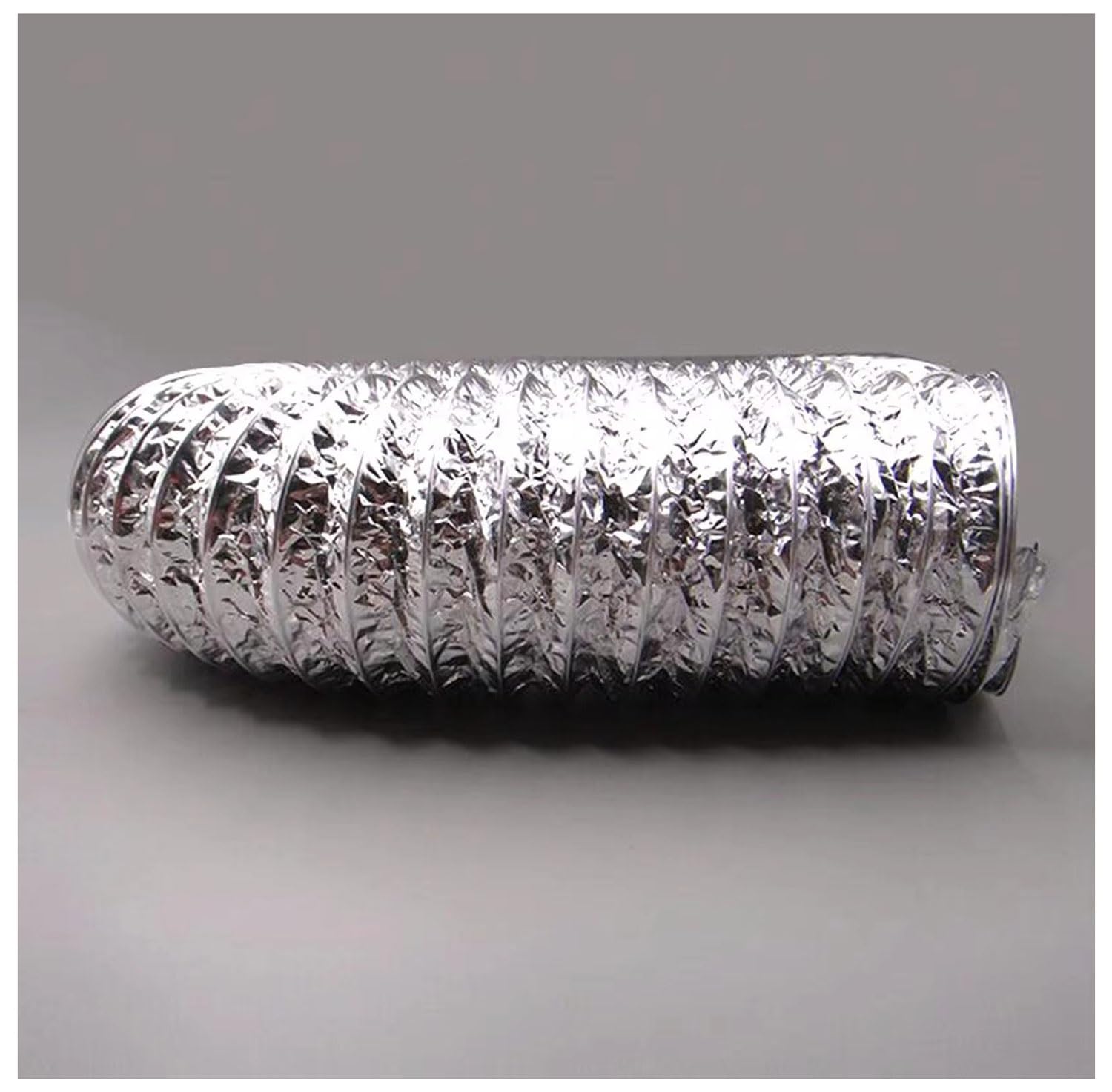 Condotto flessibile in alluminio, Tubo flessibile di ventilazione in alluminio con confezione da 2 morsetti, diametro 80-300 mm, lunghezza 2-5 m, for asciugatrice, cappa aspirante, bagno, cucina, cond
