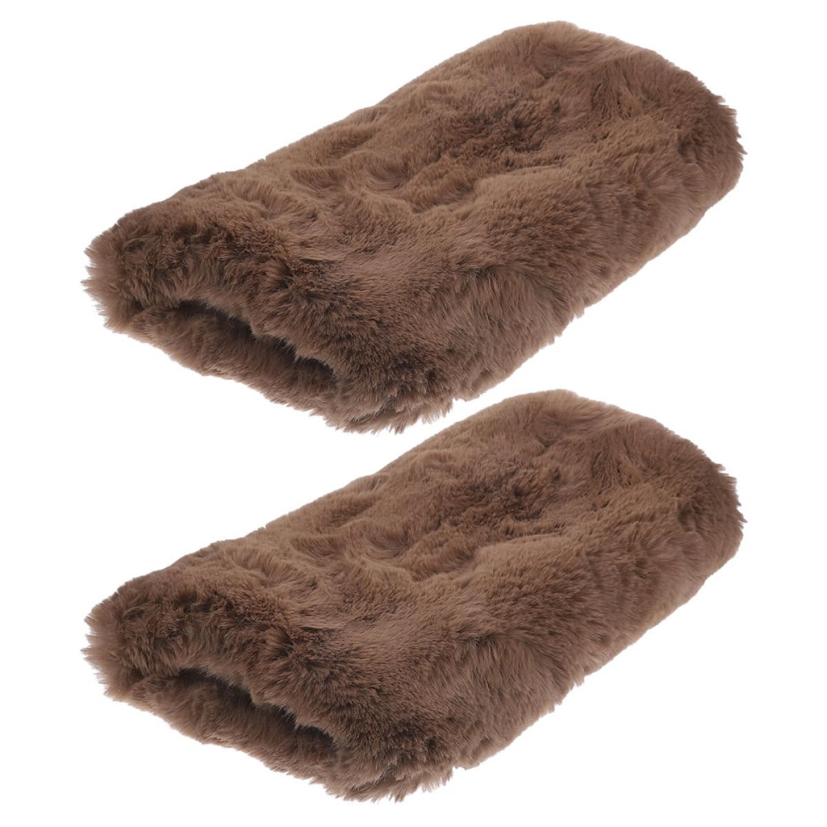 Cabilock 2 Pezzi Scalda Mani Portatili in Pelliccia Sintetica Morbida, Design Tubolare Spesso, per Attività All'aperto Invernali Aspetto Carino e Comfort Termico