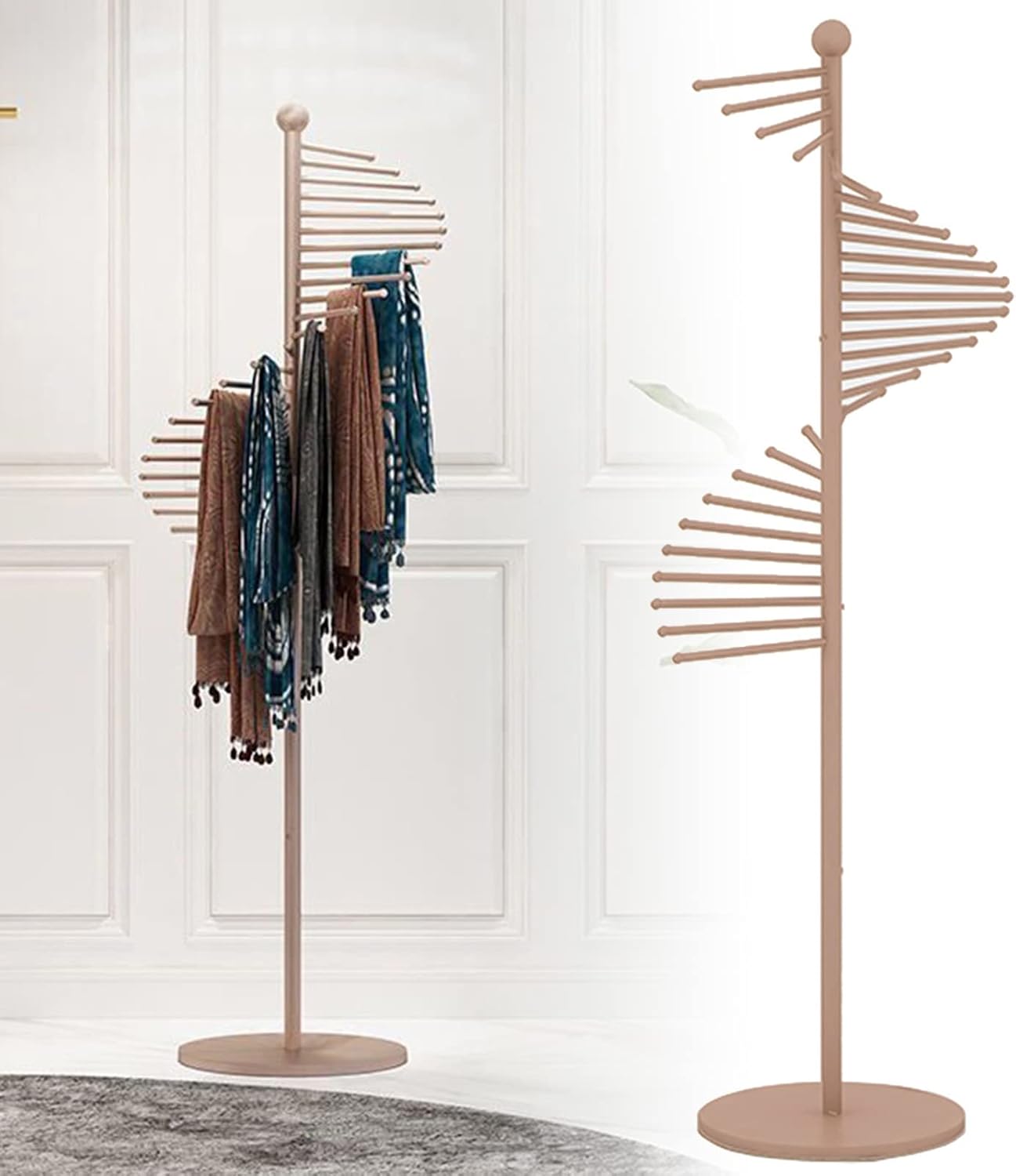 Freestanding Scarf Organizer Rack for Hijab/Tie/Pants, Heavy Duty Space