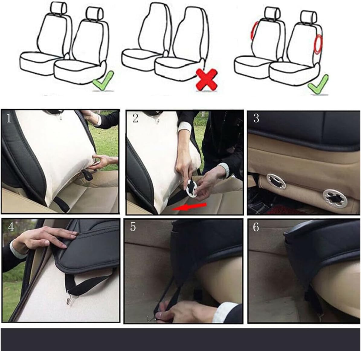 Autositzbezüge Auto Vordersitz 2 Stück Set PU Leder Autositzbezüge Fit für VW Tiguan Bora Golf mk4 mk5 mk6 mk7 Jetta Santana T-ROC Amarok Arteon CC Polo 9n 6r Scirocco