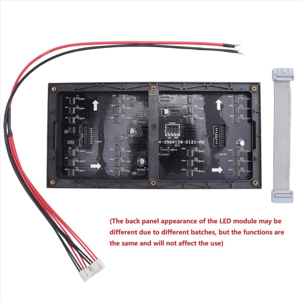 Módulo de Panel de Pantalla LED P4 de 2 Piezas, 256 X 128 mm, 64 X 32 Píxeles, Escaneo 1/16, Módulo de Panel de Pantalla LED P4 A Color SMD RGB para Interiores