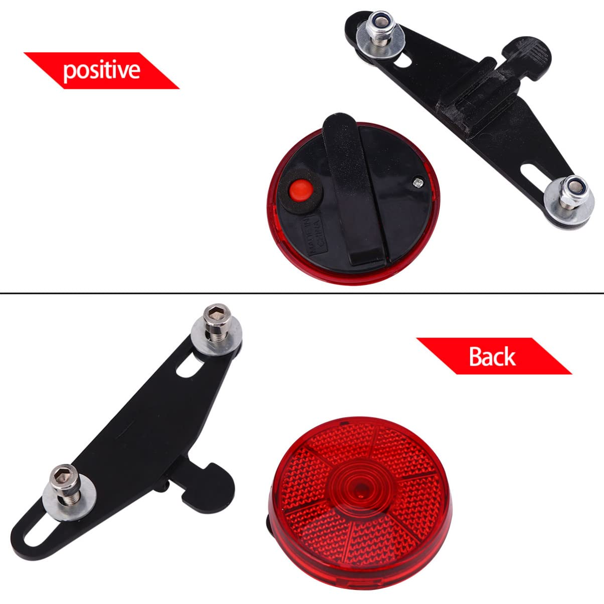 BESTonZON Posteriore per LED Multifunzione Sicurezza Facile Montare per Bici Mountain Bike E Scooter 2