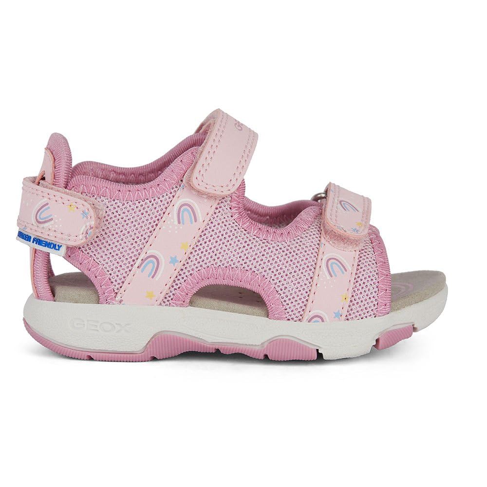 Geox Girls' B Multy Girl Sandal, Lt Pink Dk Pink, 7.5 UK