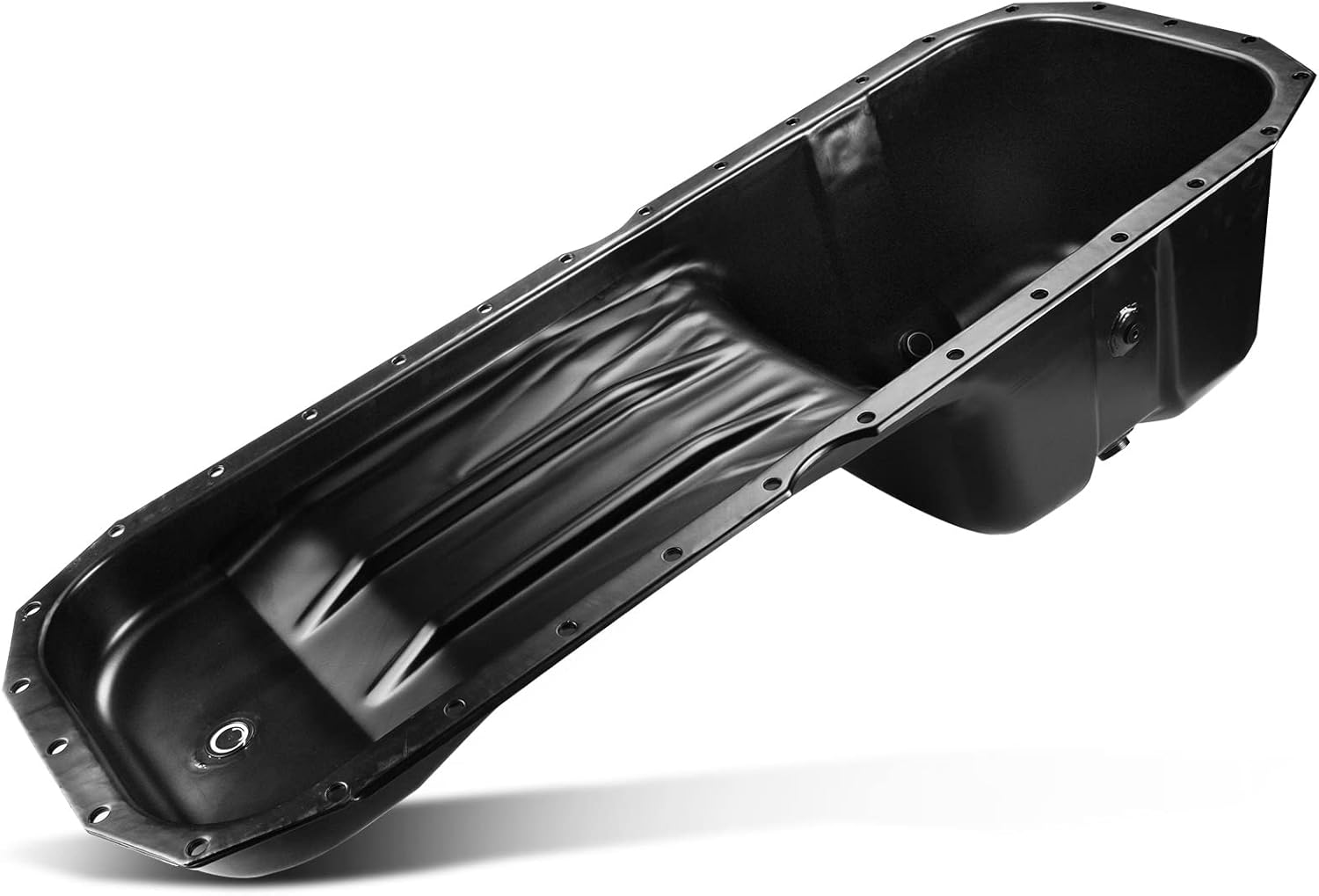 A-Premium Engine Oil Pan Sump with Drain Plug Compatible with Kenworth T2000 T600A T800 W900 & Freightliner Century Class Columbia FLD120 & International Harvester 9200i SBA 9400i SBA 9900i SFA