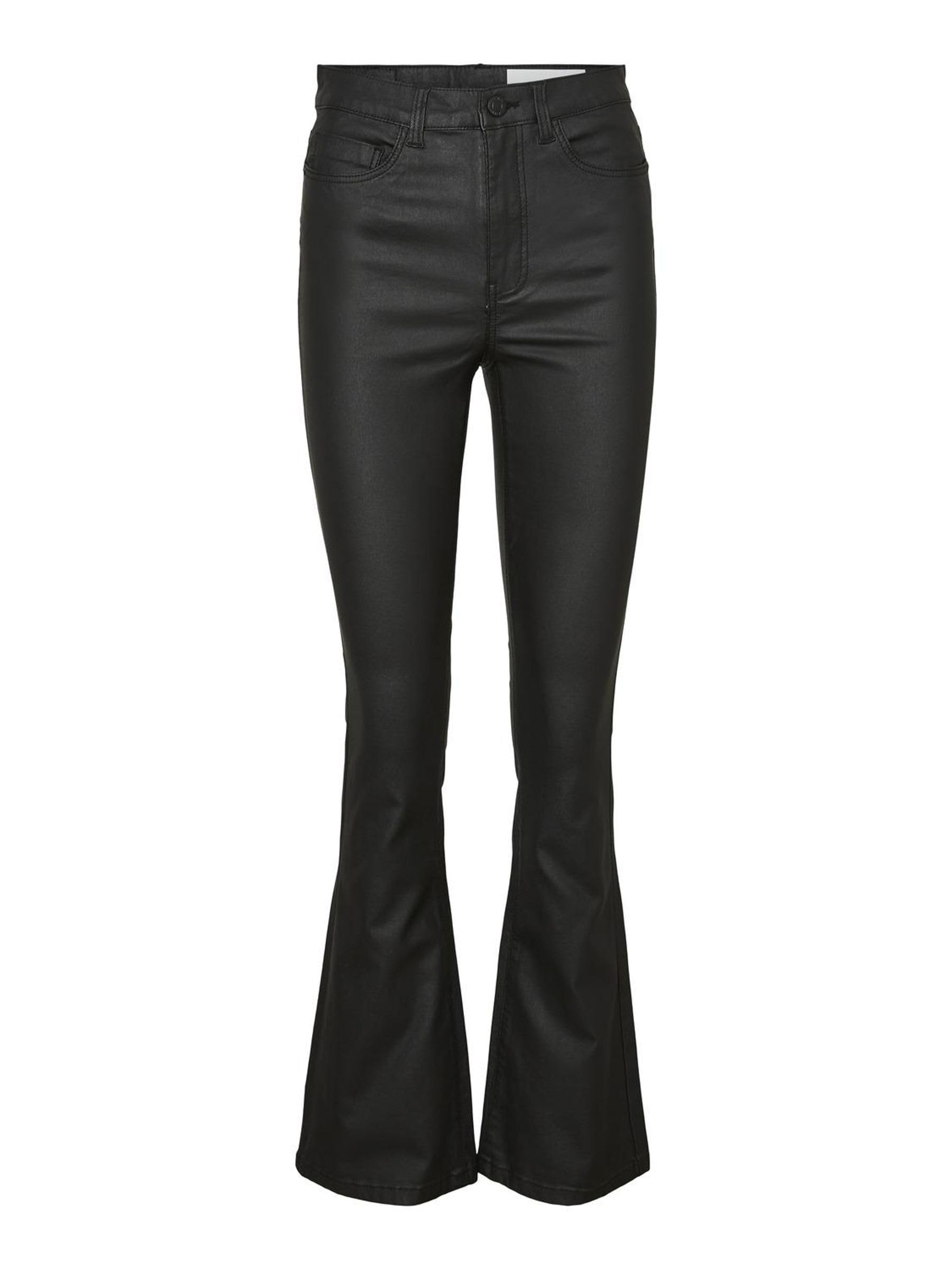 NOISY MAY Damen Nmsallie Hw Flare Coated Pants Noos Hose