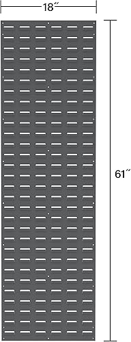 Miniatura 2 de Akro-Mils Sistema de almacenamiento de montaje en pared con panel de listones de acero, AkroBins (paquete de 24) y accesorios