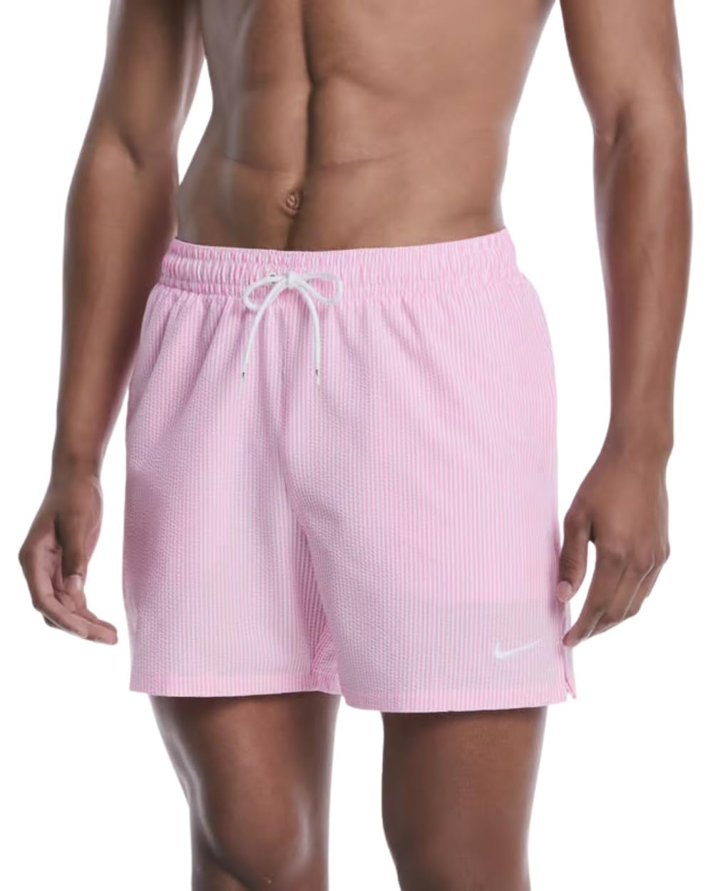 Nike Unisex Nike Swim Breaker Ripple 5" Volley Short Pink Glow Swim Trunks
