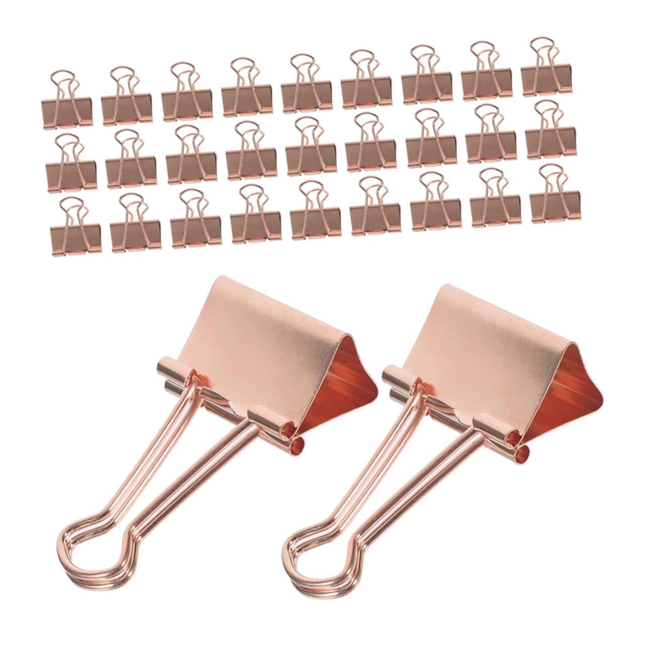 jojofuny 100 pezzi Clip in Metallo Oro Rosa Pinze Fermacarte per Documenti Design Elegante e Resistente con Struttura Coda per Ufficio Scuola e Organizzazione File