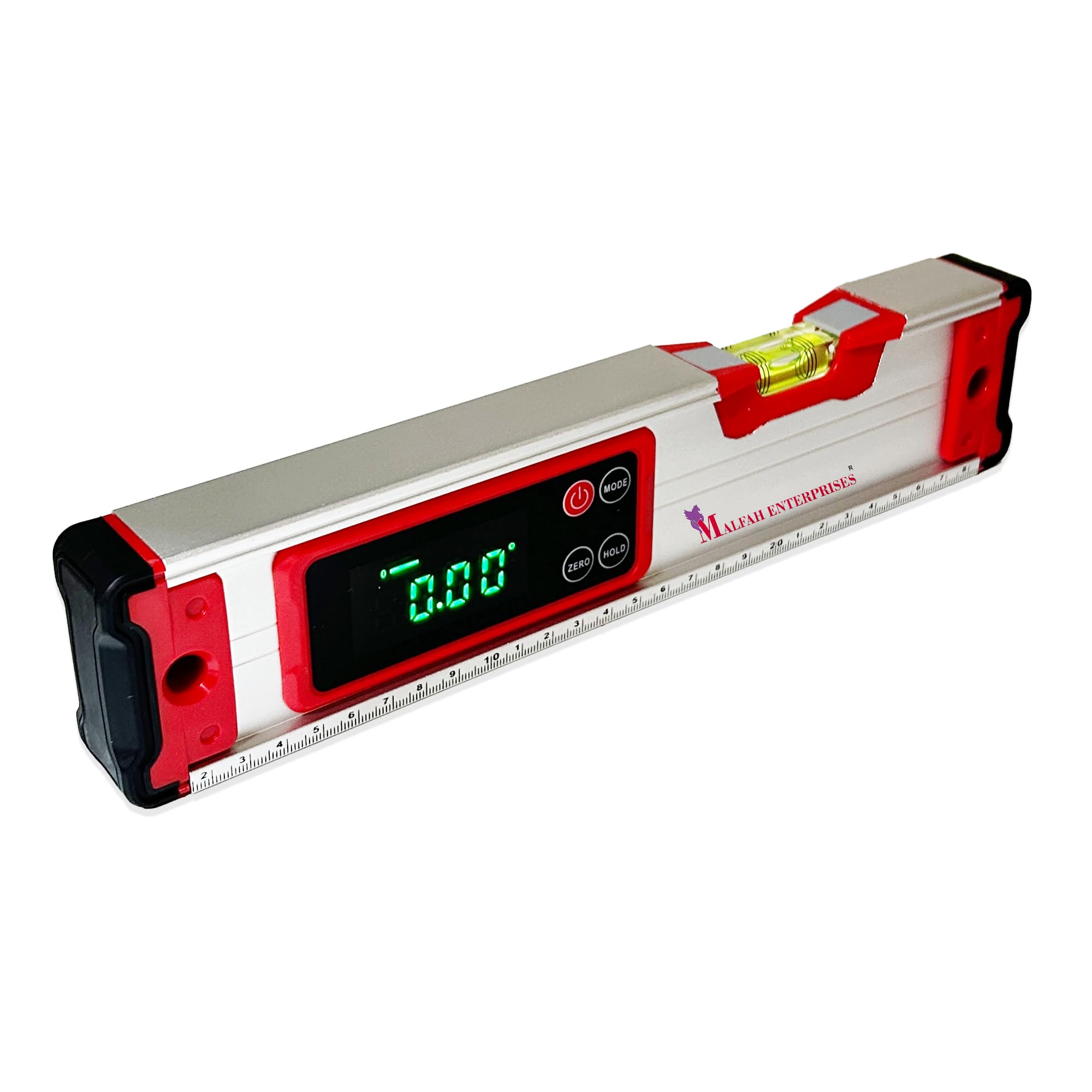 Malfah Digital Spirit Level With Lcd Display Horizontal/Vertical/Bubbles Ruler Magnetic Bracket for Home Building, Construction, Diy Maf (30 CM)-image-22