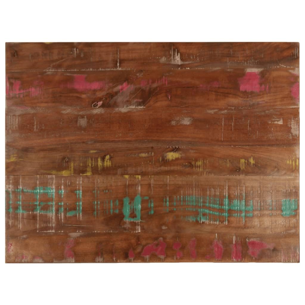 Tablero de madera maciza de 90 x 70 x 1,5 cm, rectangular, con diseño rústico, resistente y duradero, para cocina, comedor, balcón, camping