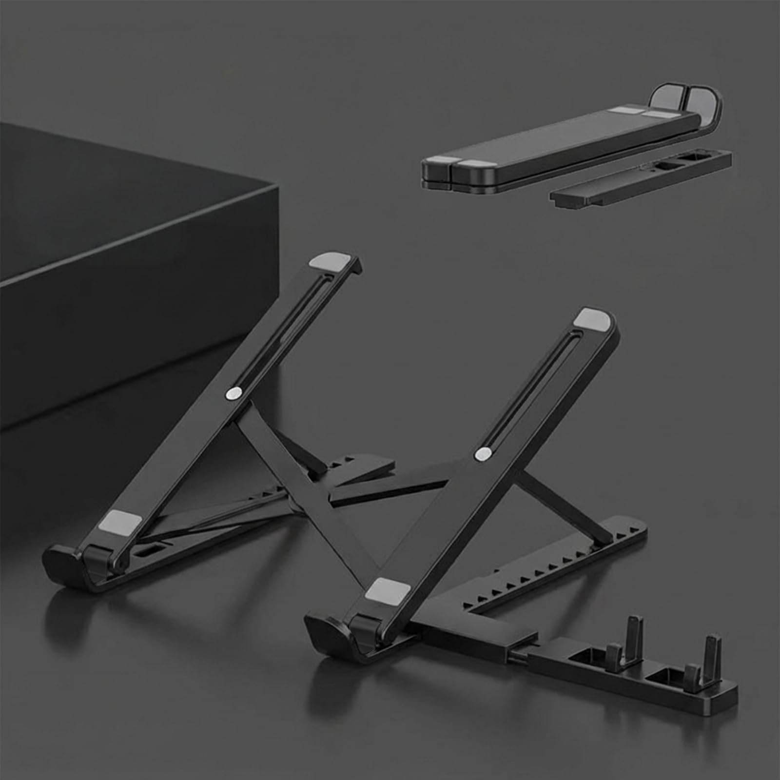 Laptop Stand for Desk 13-Speed Adjustable Laptop Riser Foldable Portable Notebook Holder Ventilated Cooling Notebook Mount Computer Stand