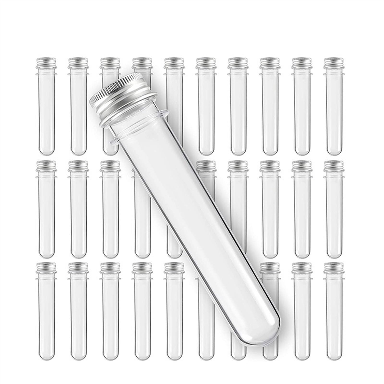 sprzęt laboratoryjny 5 sztuk PET 40ml przezroczyste plastikowe probówki butelka cukierki Testontainer sól do kąpieli tubka z aluminiowymi zakrętkami