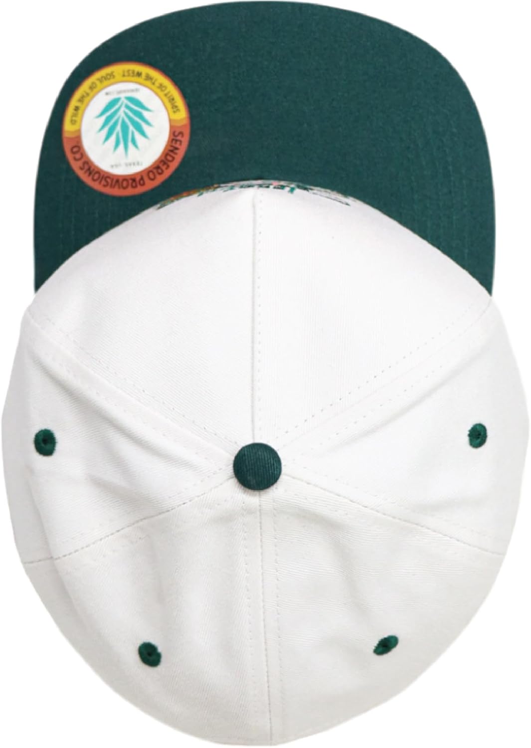 Sendero Provisions Co. Leroy Brown Adjustable Snapback Hat with Embroidered Design (White/Green) - One Size