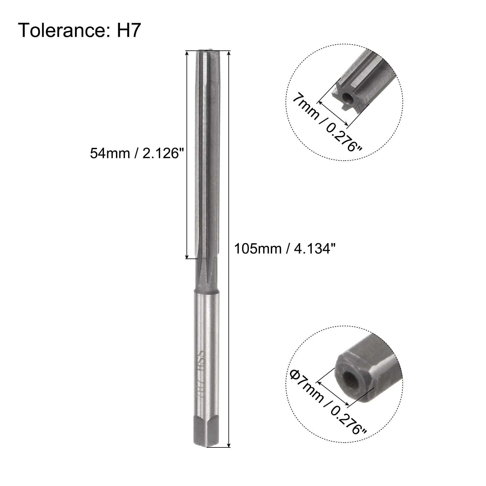 Alésoir Mandrin CoCud 3,9 Mm D4 Précision - M35 Cobalt HSS, 6 Flûtes Droites, Tige 4 Mm - Pour Tour, Perceuse à Colonne