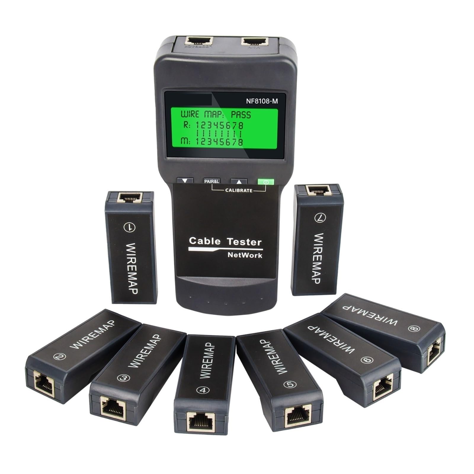 Netzwerkkabeltester R Mit LCD-Display Länge Messen Multifunktionaler Tester Netzwerkwerkzeug Kabelverfolgung Leicht Und Tragbar