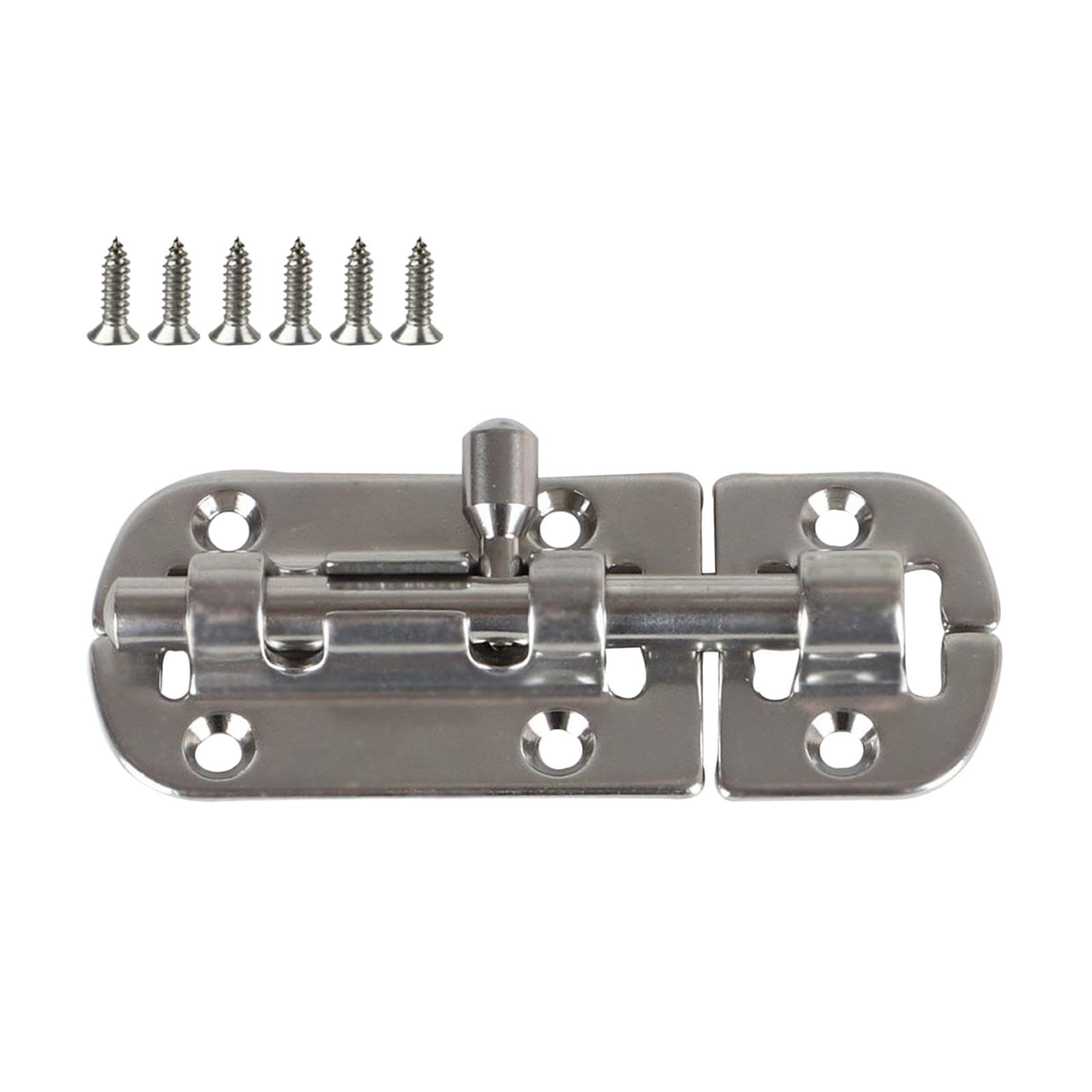 5xLoquet de Porte de Bateau, Verrou Coulissant de Sécurité, Protection avec 6 Vis, Verrou de Barillet Coulissant Antirouille pour Usage Marin