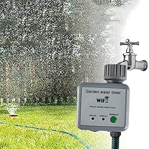 Smart Lawn Sprinkler Controller Smart WiFi Irrigation Controller Outdoor Wireless Irrigation System Timer, Weather…