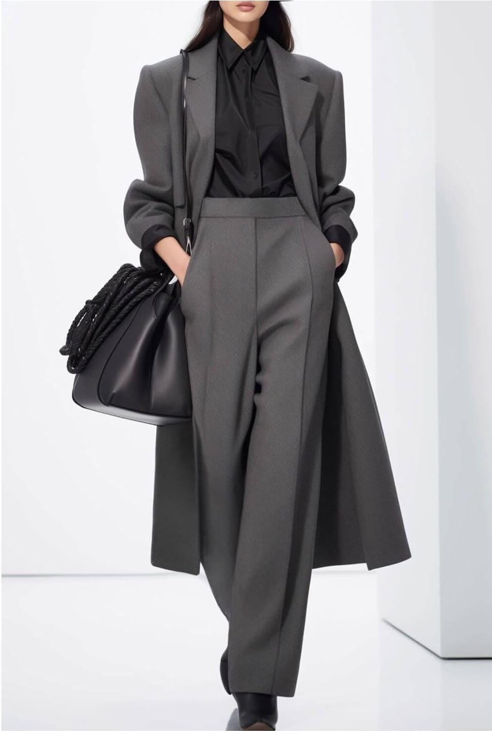 Women's Suit Two Pieces Long Jacket and Pants for Formal Party Tuxedos - Image 2