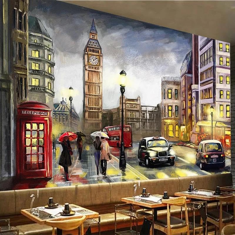 Papier peint 3d Londres cabine téléphonique pour décorer votre salon