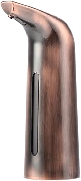 Automatic Soap Dispenser Touchless 14oz/400ml Liquid Hand Soap Dispenser with Infrared Sensor, Battery Operated Electric Dispenser for Kitchen Bathroom Hotel, IPX6 Waterproof Copper