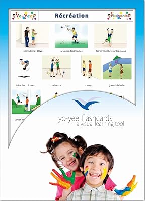 Fiches de vocabulaire - RÃ©crÃ©ation - Recess and Schoolyard Flashcards in French for Kids, Toddlers and Children