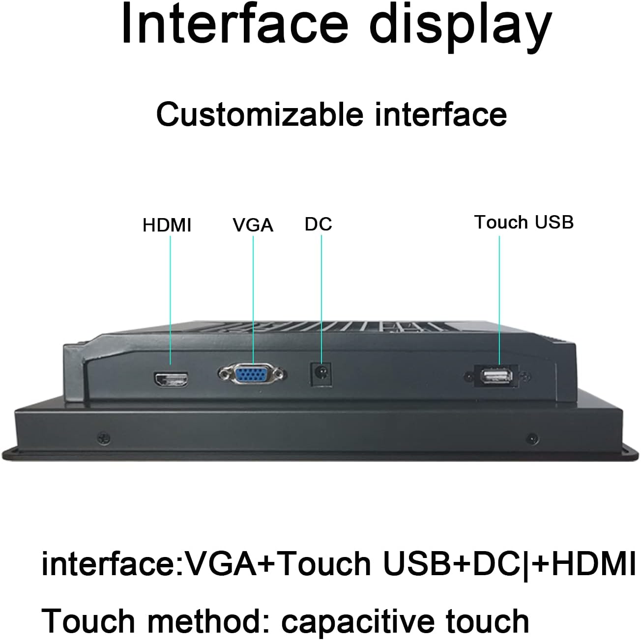 Industrial Monitor Waterproof LCD Screen Belt Capacitor Touch Screen (15 inch, VGA+hdmi(Capacitive Touch))