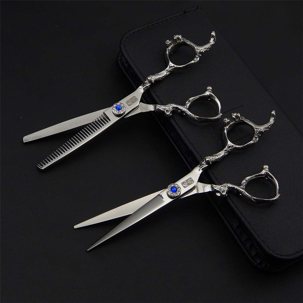 Barber Coupe De Cheveux Ciseaux Set 6 Pouces, Coiffeur Ciseaux Professionnel Léger Et Sharp 440C en Acier Inoxydable, pour Les Enfants, Les Femmes Et Les Hommes Coupe De Cheveux