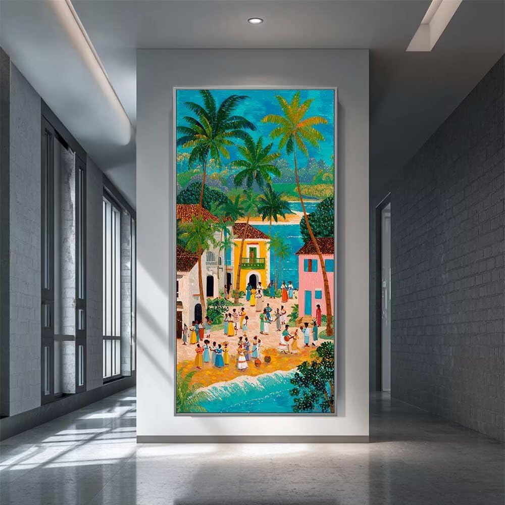 Diamond Painting Kits for Adults, 5D Diamond Art Tropical Scene 50x120cm, DIY Large Beach Party Dimond Art kits Adults, Square Drill Crystal Rhinestone Embroidery Canvas for Home Decor (SQ847)