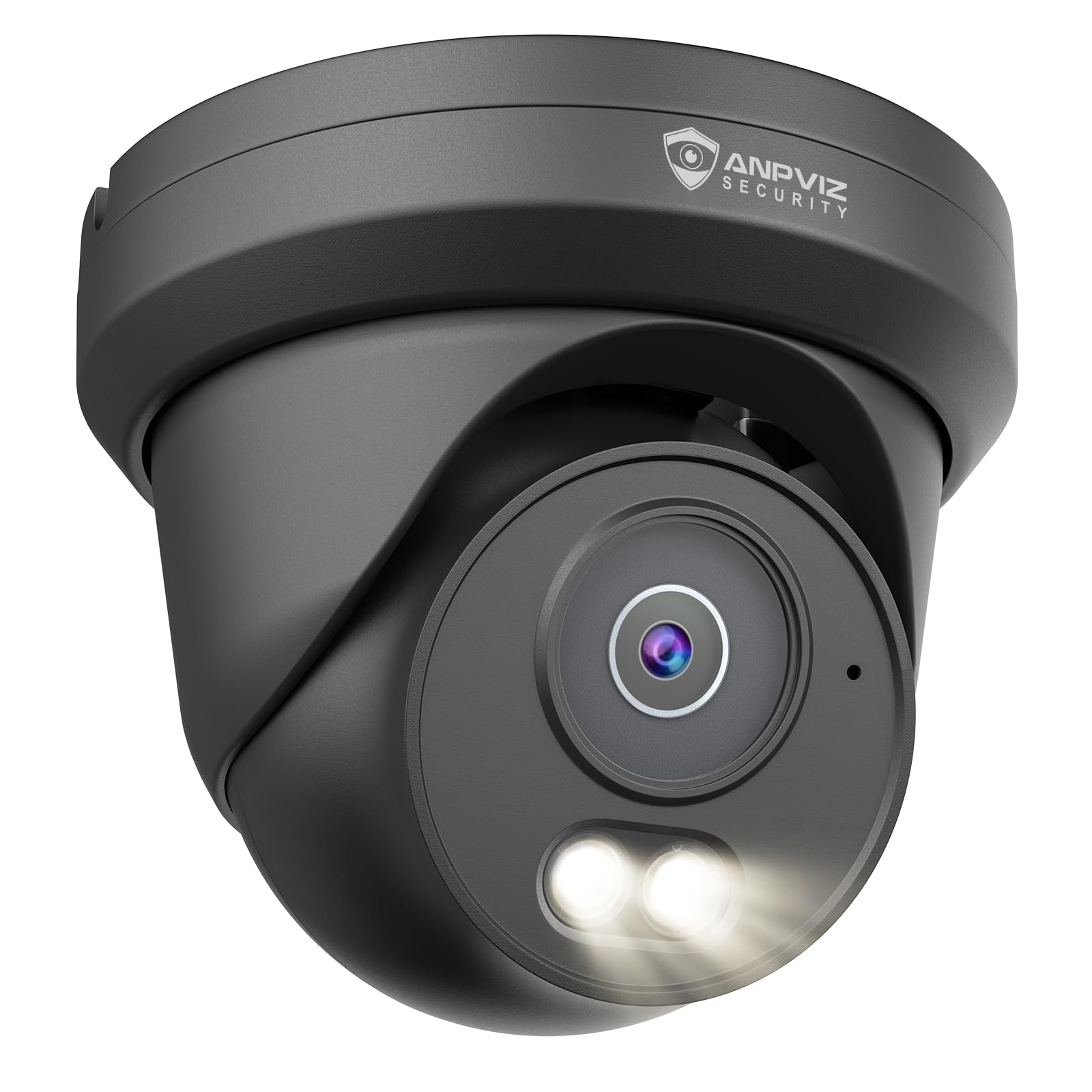 Anpviz 4MP PoE Camera Black, Turret Security IP Camera Outdoor Wired