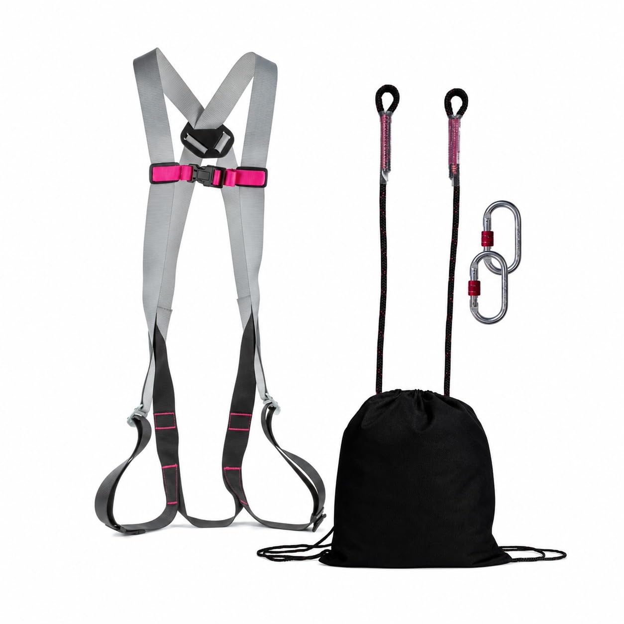 Accesus - Kit de EPI básico compuesto por arnés, elemento de amarre y bolsa