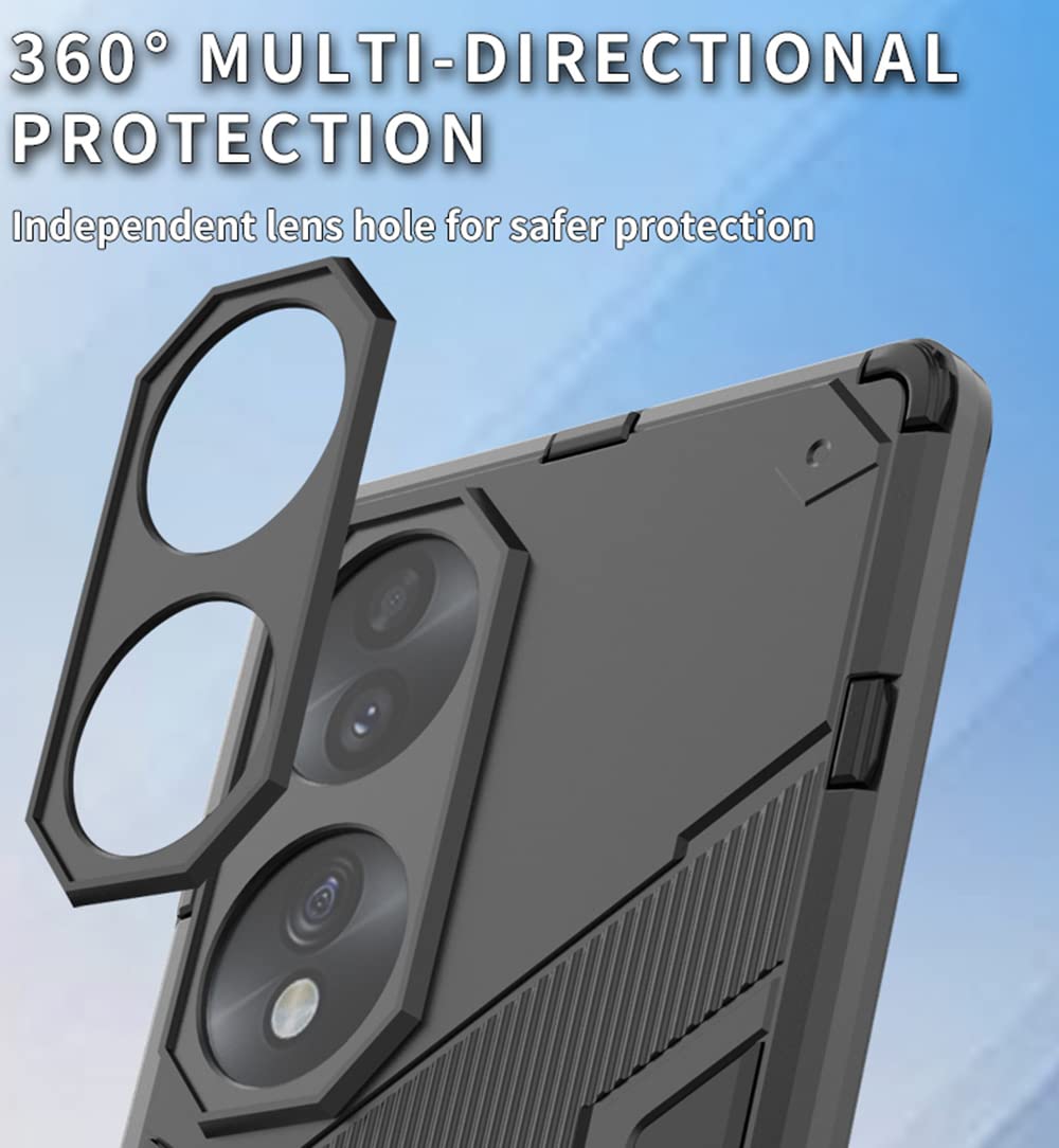 SEAHAI Cover Per Honor 70 Con Staffa Rotante 360° E Supporto Magnetico – Custodia Protettiva Antiurto Morbida (Blu)