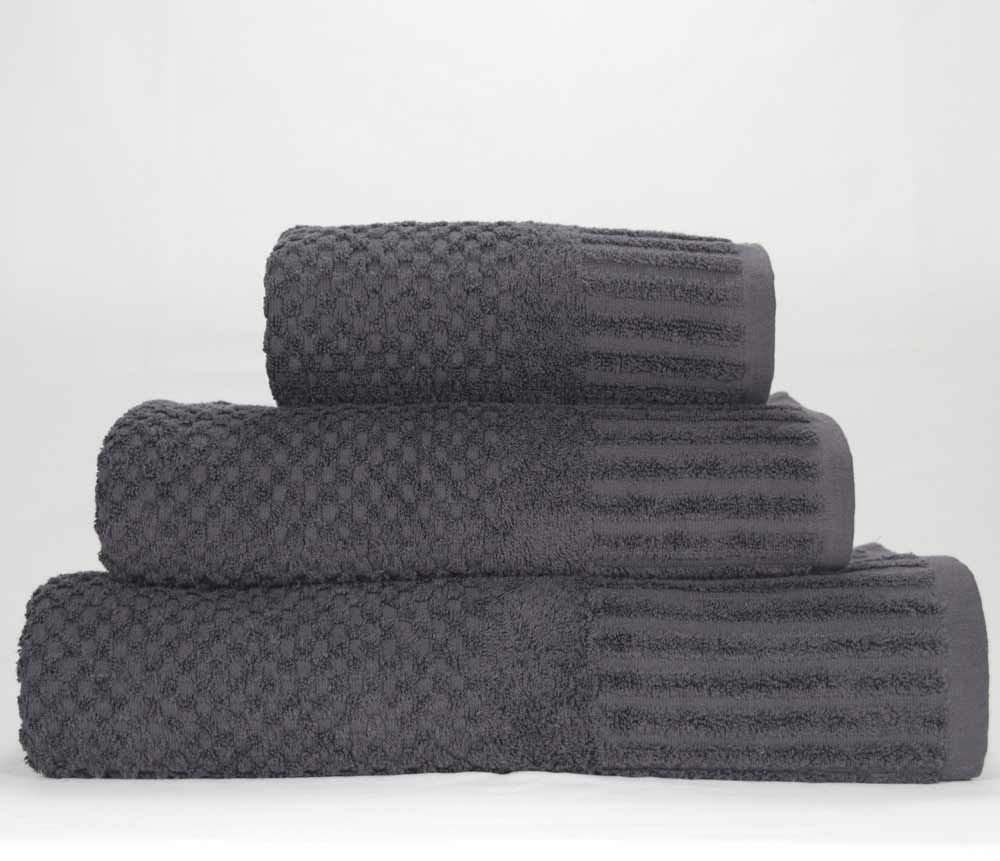 Luxury linenHall Spa, Quick Dry 450gsm, Waffle Extra Long Bath Sheet In Charcoal
