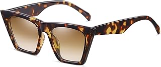 SHEEN KELLY Flat Top Sonnenbrille für Männer Frauen Retro Designer Square Succinct Style Sonnenbrille Clear Lens Sonnenbri...