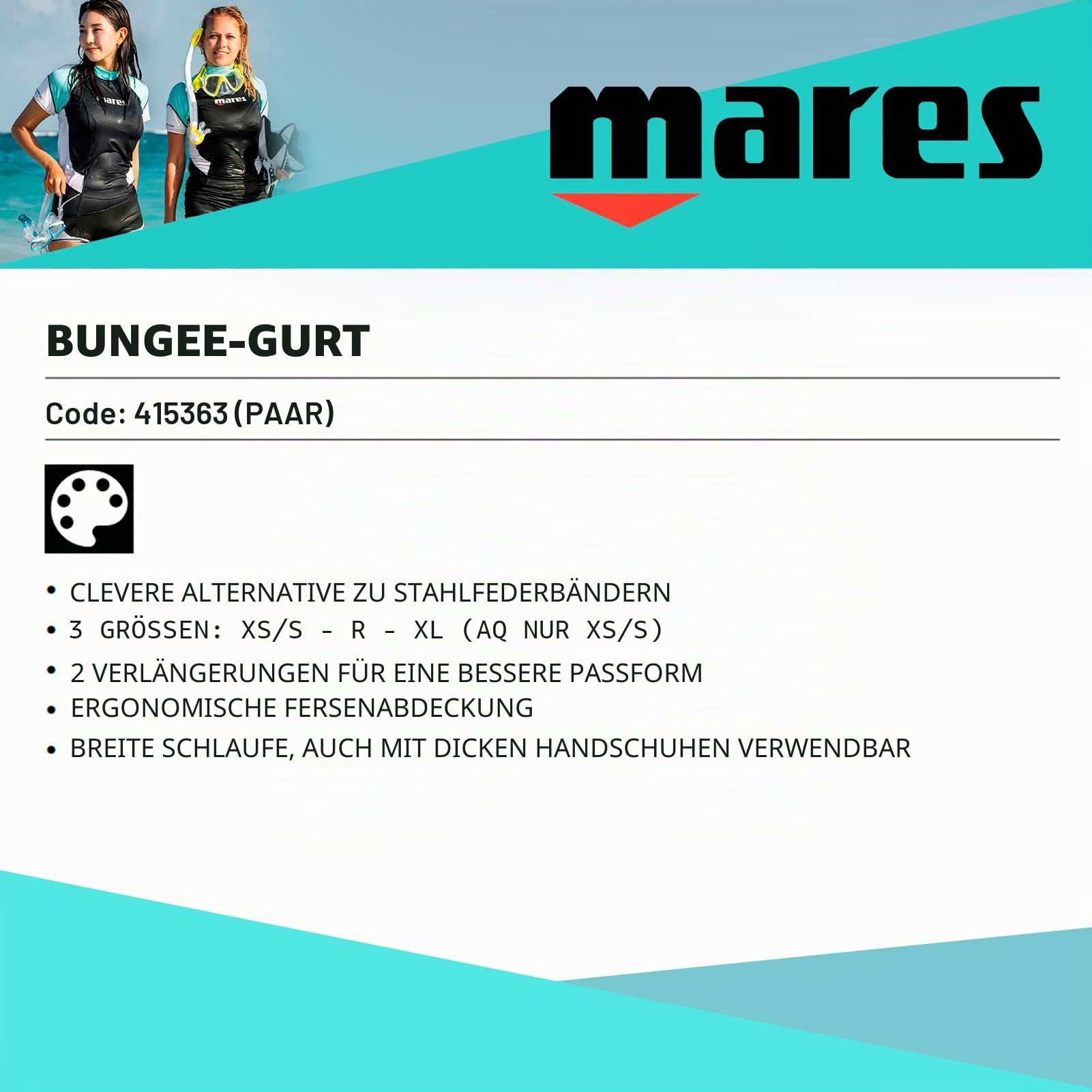 Mares Bungee Straps Tauchriemen Unisex – Erwachsene