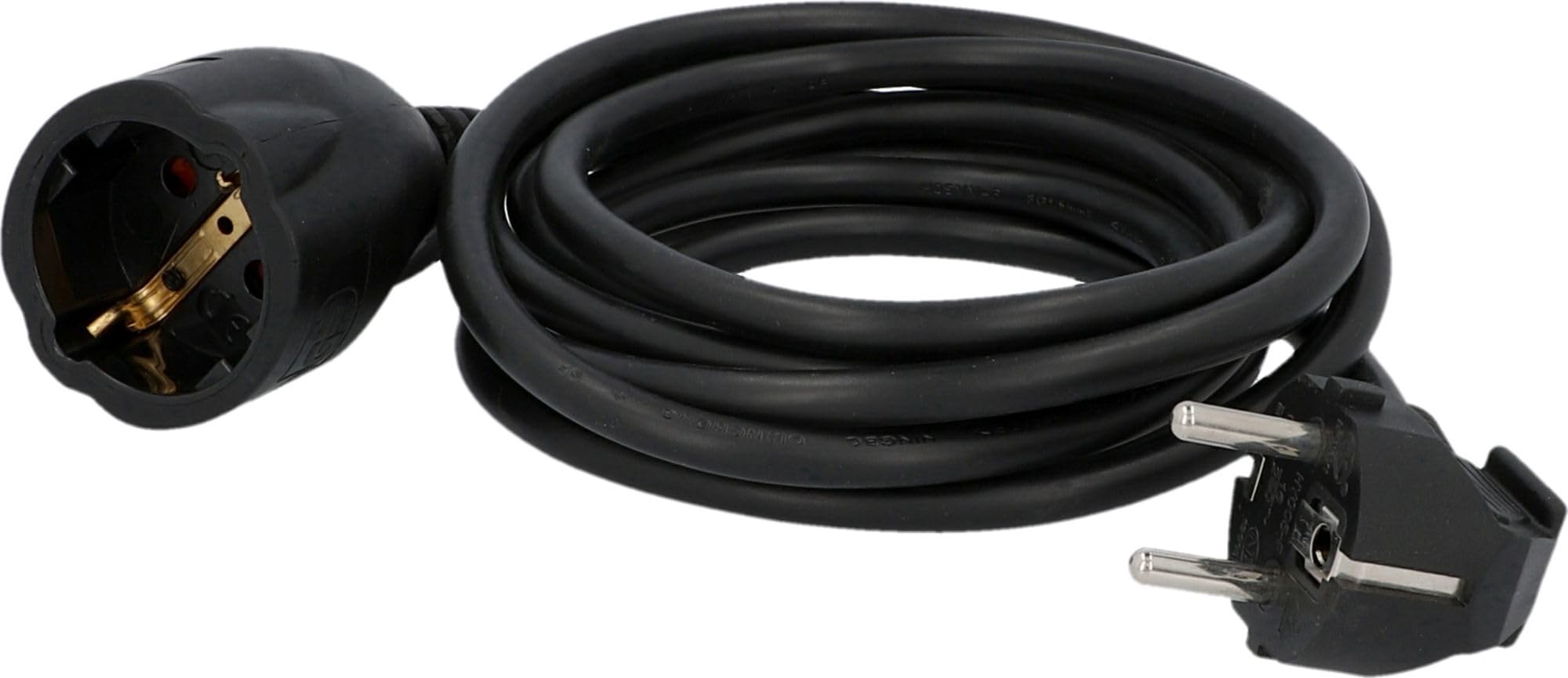 UNITEC Schuko-Verlängerung, H05VV-F3G 1,5mm², IP20, 3 m, schwarz