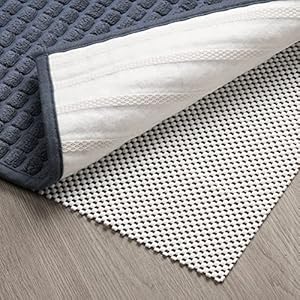 TJWODO Non Slip Area Rug Pads Non Skid Rug Gripper 2×4 Feet Extra Thick Pad Anti-Slip Carpet Rug Mats for Hardwood Surface Floors, Keep Rugs Safe and in Place (2 x 4 Ft)