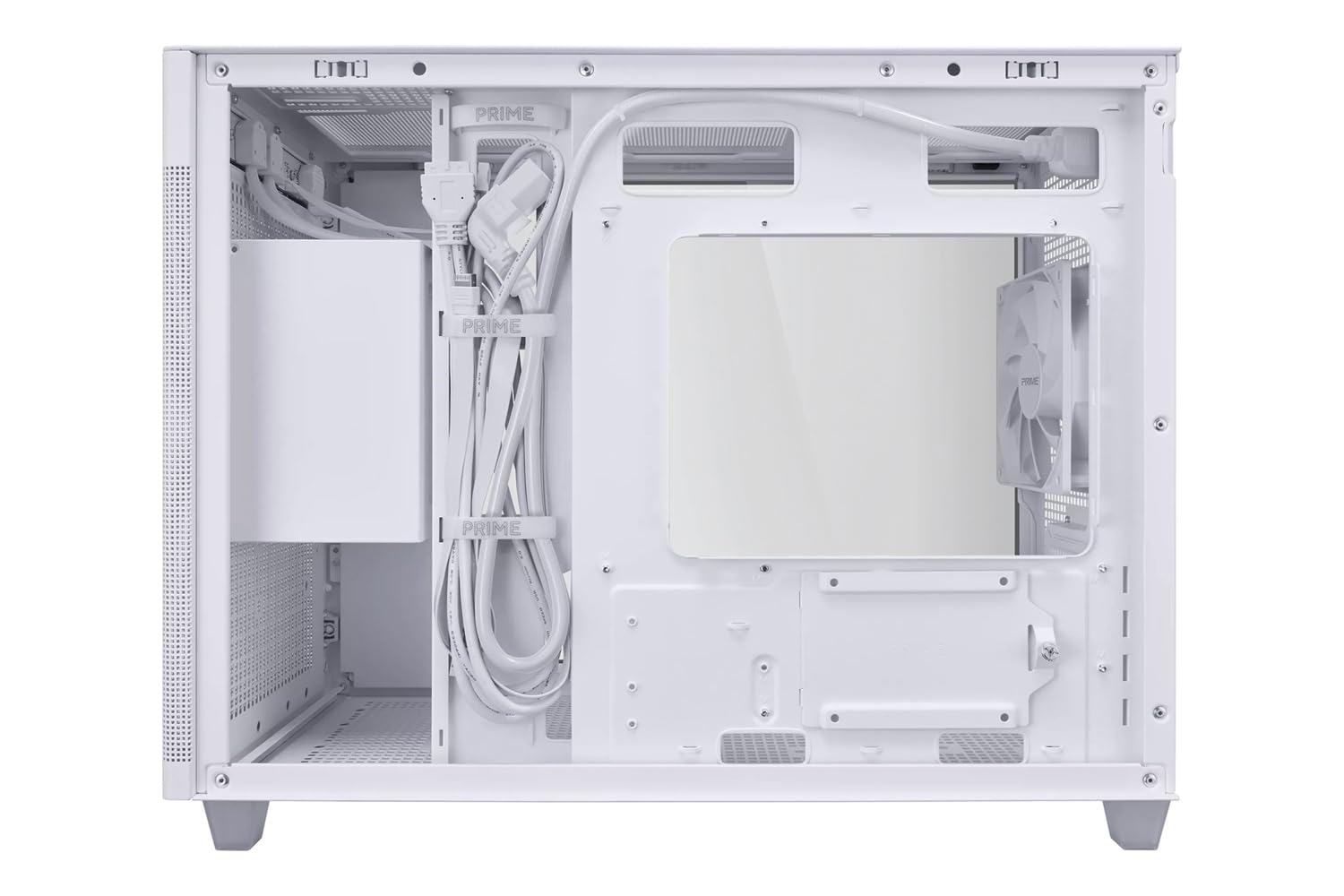 ASUS Prime AP201 TG, obudowa Micro-ATX, 33 litry, panele beznarzędziowe, prawie filtrująca siatka, uchwyt radiatora 360 mm, kompatybilny z kartami graficznymi do 338 mm i standardowym zasilaczem ATX,
