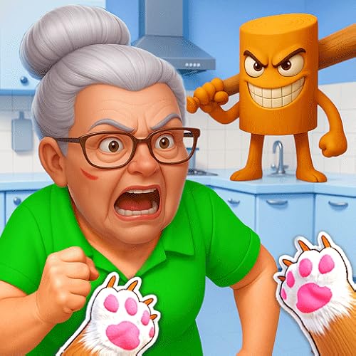 gato brincalhão: jogo de irritar a vovó