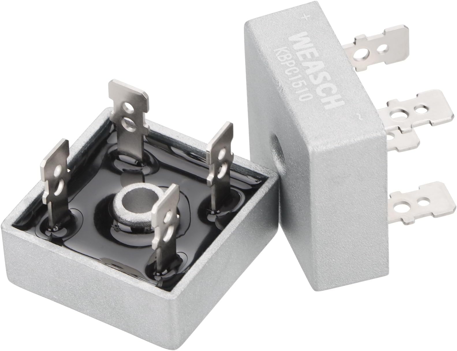 2Pcs Bridge Rectifier Diode, KBPC1510, AC to DC, 1000V 15A, Full Wave Single Phase Bridge Rectifier