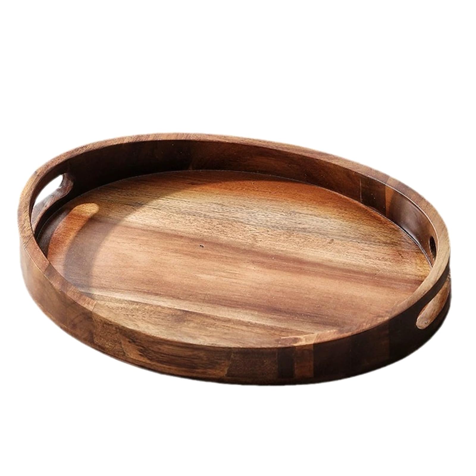 DOITOOL Bandeja de Madera: Bandeja de Madera Natural con Asas para Servir, Resistente al Calor, Organizador de Aperitivos y Frutas para Mesa de Centro, encimera de Cocina, decoración de Sala de