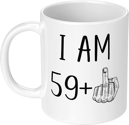 Miniatura 6 de Regalo de feliz cumpleaños 60 de 11 onzas, taza de café divertida para cumpleaños, taza de cerámica para papá, mamá, abuelo, abuela, tío, tía,