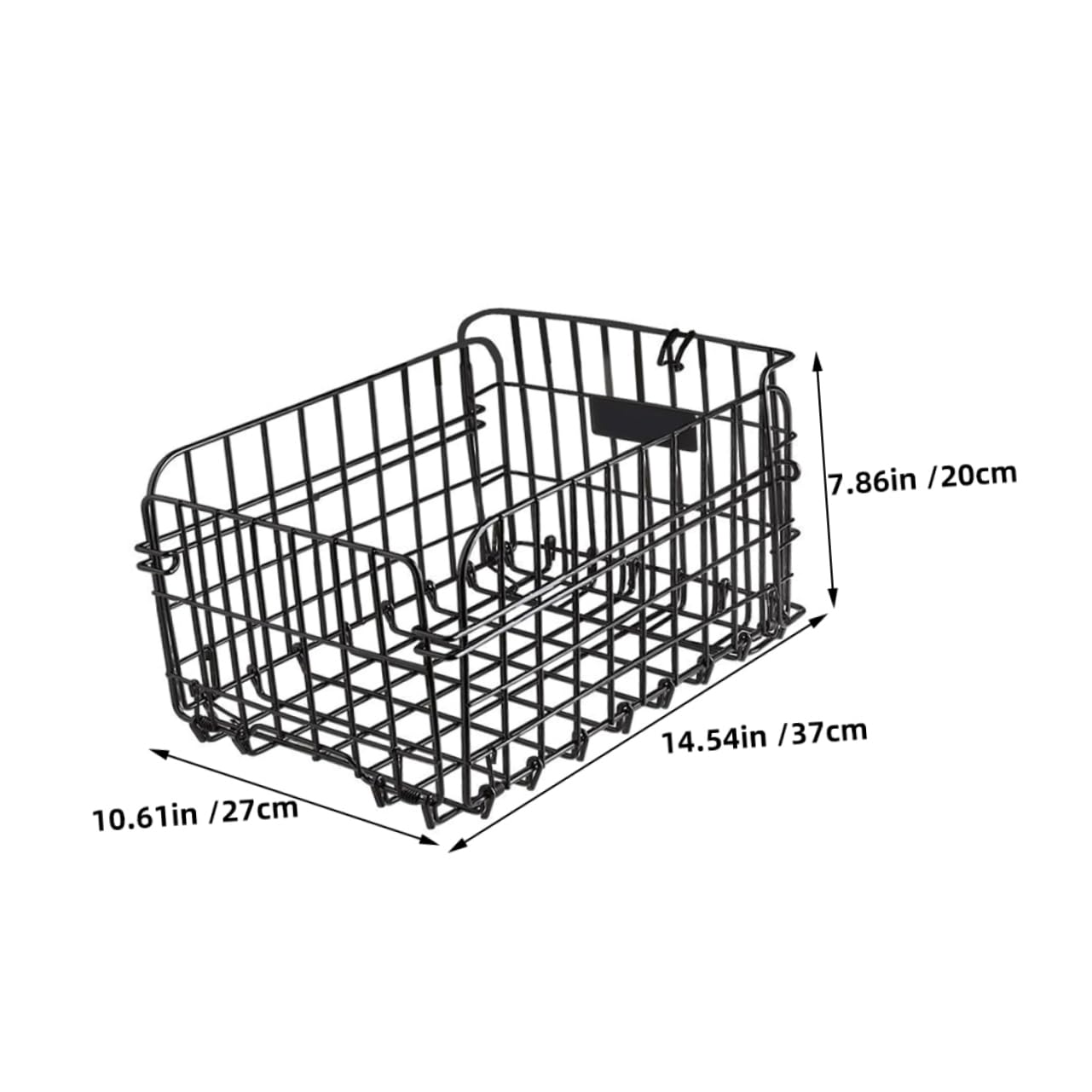 Toddmomy Folding Metal Wire Rear Bike Basket Detachable Cargo Carrier with Bracket Fit for Adults Convenient Storage for Bicycles