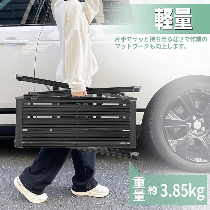 Amazon.co.jp: 足場台 脚立 洗車台 踏み台 脚立台 アルミ ステップ台