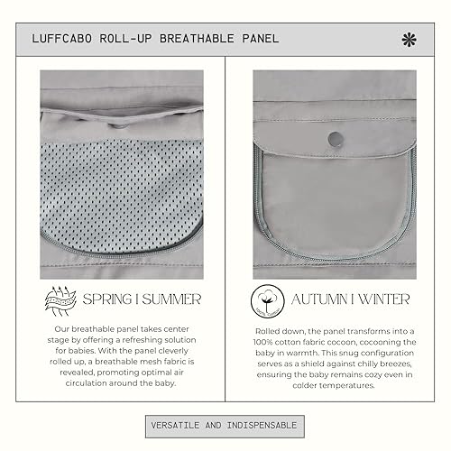 Miniatura 4 de Portabebés ergonómico para todas las estaciones, portabebés transpirable para recién nacidos a niños pequeños (8-33 libras), portabebés con diseño